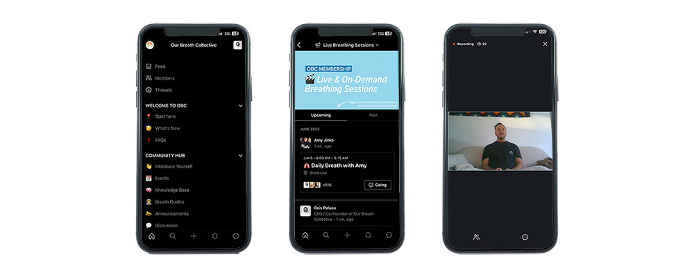 Our Breath Collective Daily Breath Platform for live guided breathing sessions